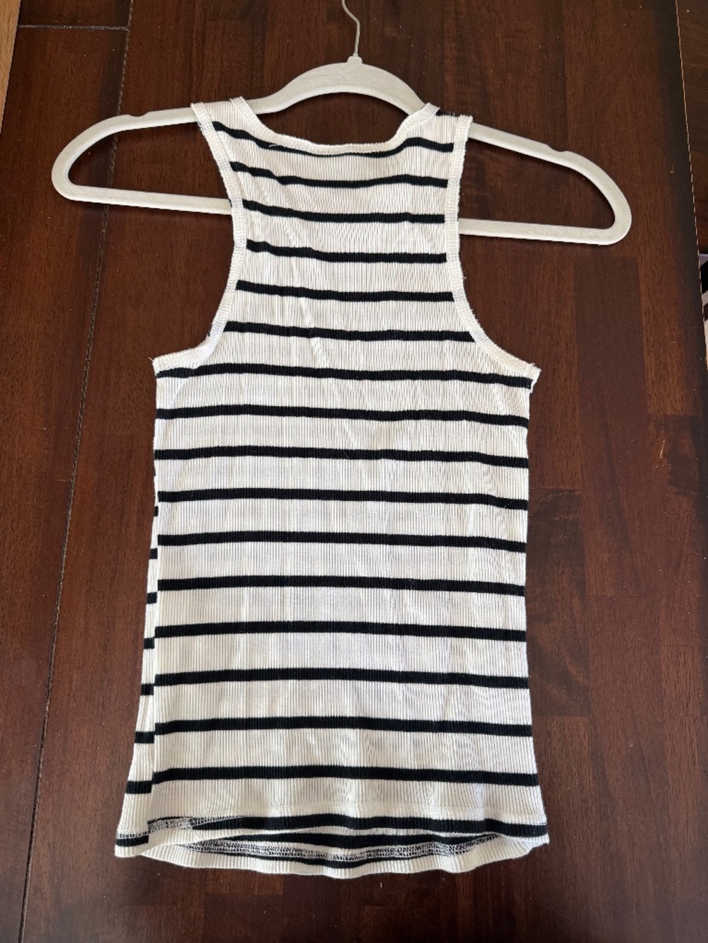 H&M black and white striped tank top